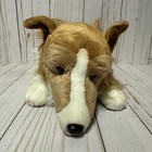 Russ Yomiko Classics Collie Dog Plush Lassie Realistic Long Hair Lying 16 Inch