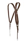 Coiro Leather Dual Camera Strap Harness Quick Release Brown Adjustable 508
