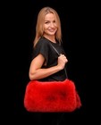 Genuine Volcano Red Fox Fur Unique Handmade Muff Arms Warmer Shoulder Bag