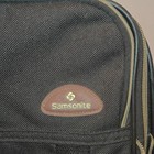 Vtg Samsonite Travel Suitcase Luggage Black Canvas - 2 Wheels W  Extended Handle