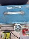 Vintage Erector Set Including Metal Tool Box Transformer And Motor transmission 