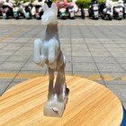 480g Natural Agate Carved Horse Figurine  Exquisite Hand Carved Gemstone Statue