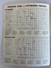 1971 Official Baseball Program  Chicago Cubs Vs Pittsburgh Pirates  g4 