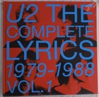 U2 The Complete Lyrics 1979-1988 Volume1 2024 Release Hardcover Collectors Book