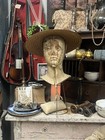 Antique Rare French Papier Mache Mannequin Hat Display General Store