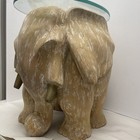 Wooden Elephant With Glass Top