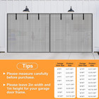 Privacy Garage Door Screen Blackout For 2 Car Garage-16x7ft Privacy Silver Grey 