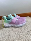 Decathlon Motion Unisex Kids Hook   Loop Athletic Sneaker Pink mint Us 1