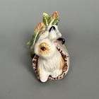 Fitz And Floyd High Sierra Rabbit Birch Log Salt Shaker Porcelain Kitchen Decor