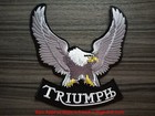 Large Size Patch Triumph Racing Biker Rider Embroidered Iron Or Sew On Jacket 
