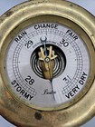 Vintage Boston Brass Ship Aneroid Barometer Missing Glass Tested Not Working