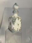 Antique Art Deco nouveau Embossed Frosted Glass Vanity Perfume Bottle