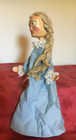 Vintage Girl Or Princess Hand Puppet With Long Hair  Paper Mache Head And Hands