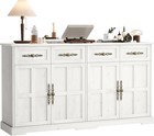 63 Inch Buffet Cabinet Sideboard With Storage Kitchen Table 4 Drawers 4 Doors