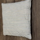 Vintage Feather Bed Or Throw Pillow 12    X 12    Blue White Stripe Ticking