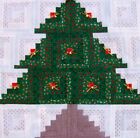 Christmas Tree Quilt Original Quilted Wall Hanging Large Machine Stitching