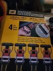 Cat Ratchet Tie Down Straps Set 4 Pc Heavy Duty Quick Release 16  X 1-1 2  New