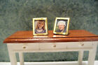Dollhouse Miniature 1 12  Scale 2 Picture Set In Brass Frames