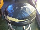 Bar Stool Slip On Cover With Foam Padded    Black