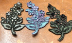 Embroidered Applique 1 3 4x3  Soutache Beads Flowers 1pc