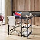 36  Computer Desk Pc Laptop Table Workstation Study Office With 2 Tier Shelves