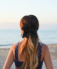 7 Inch Black Jumbo Hair Bow  Solid Color  Alligator Clip  Girls  Women  Large
