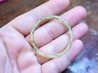 Antique Vaseline Glass Bangle 1920s Czech Handmade Lampwork Uranium Glass Hoop