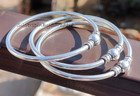 Set Of 3 Bangles Handmade 925 Sterling Silver Bangle Stacking Beautiful  bangles