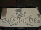 Salt Life Decal - 24  Large Surface Mount Sticker - Skull   Rods - Black Sad934