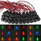 8 10 12 14 16mm Warning Pilot Light Led Dash Panel Indicator Lamp Car Van 12-36v