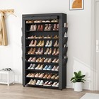 Shoe Rack With Cover 10 Tier Shoe Organizer Storage free Standing Tall Shoe Rack