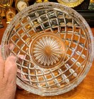 Vtg 8  Crystal Bowl Centerpiece Abp Clear Glass Beautiful 