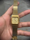 Vintage Elgin Quartz Gold Tone Tv Dial Date Men   s Watch 31mm Germany Movt