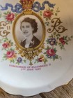 Vintage 1953 Queen Elizabeth Ii Coronation  Small Pin Plate Royal Standard 