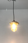 Vtg Lights Nautical Industrial Metal Hanging Glass Jelly Jar Light 289-26b