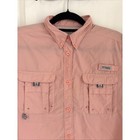 Columbia Omni Shade Women s Pink Vented Fishing Button-up Sz Large