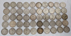 Lot Of 50  80  Silver Canadian Dimes Coins   5 F v  J448