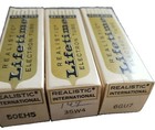 3 Vintage Realistic Lifetime Electron Tubes Gold Clad Radio Tv  Glass Vacuum