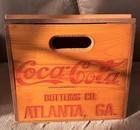 Vintage 1993 Coca-cola Coke Checkers Wooden Storage Box Crate Rare W  Checkers