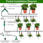 164ft Drip Irrigation Kit Automatic Plant Watering Drip Garden Greenhouse Tool