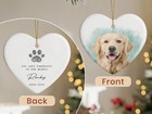 Custom Pet Memorial Ornament  Personalized Pet Portrait Keepsake  Pet Loss Gift