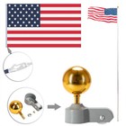 25 20ft Outdoor Decoration Sectional Halyard Pole Us America Flag Flagpole Kit