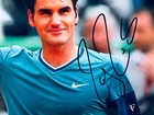 Roger Federer Autograph Signed At Us Open Size 5x7 - Near Mint Condition  