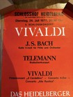 Vintage 1977 Heidelberg Germany Concert Poster Vivaldi Bach Telemann Classical