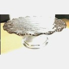 Ivv Glassware Scalloped Footed Cake Plate 10-1 4in