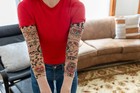      Christmas Holiday Tattoo Sleeves 2pk     Funny Fake Arm Tattoos Costume Party    