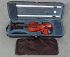 Restored Antique 4 4 German Trade Violin Marked Giovan Paolo Maggini W case 1900