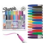 Electro Pop Permanent Markers  Fine Point  Assorted Colors  24 Count