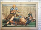 Red Grange Fighting Illini Football Poster Vintage Folded Magazine Print 1944