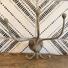 Vintage Brass Wall Coat Hat Hook 6 Arm Large Patina Taiwan Mcm 8 5   